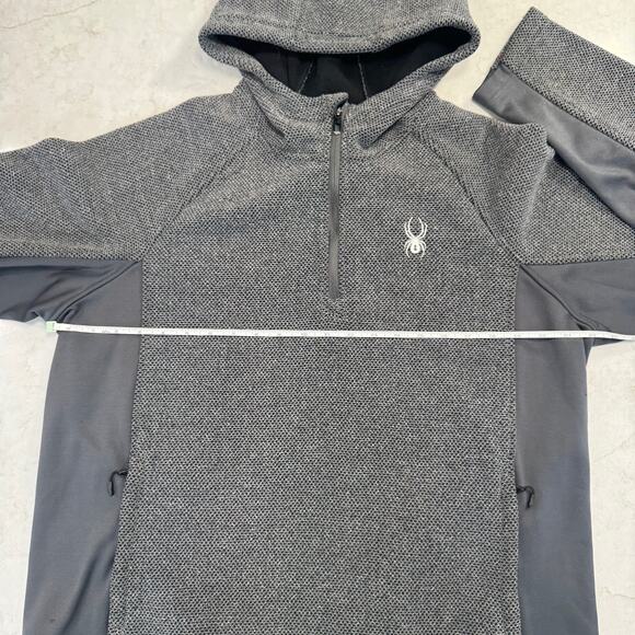 Spyder Boundless Quarter Zip Hoodie Men’s XL Grey Streetwear Cozy Gorpcore - Picture 4 of 16